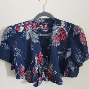 Trashy Diva Carole tie top in deep sea coral